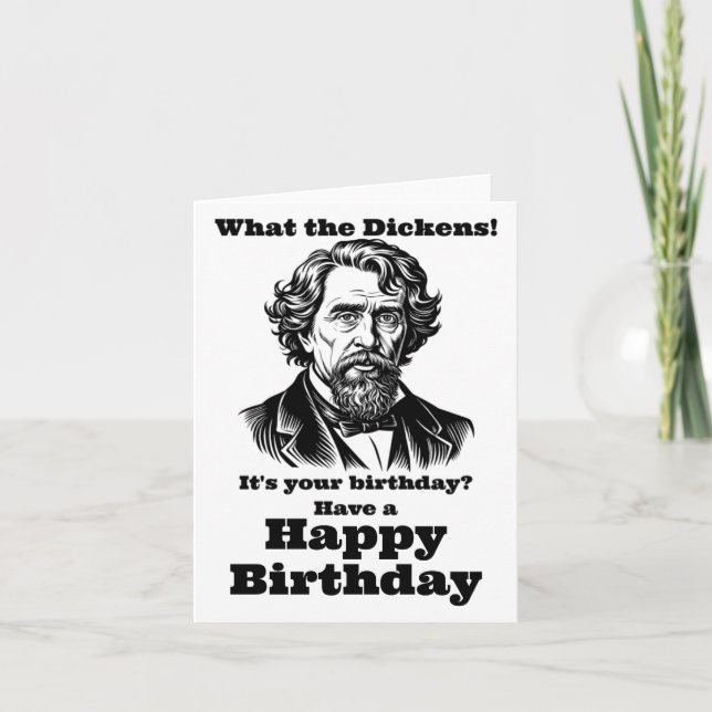 Charles Dickens Birthday Card (Front)