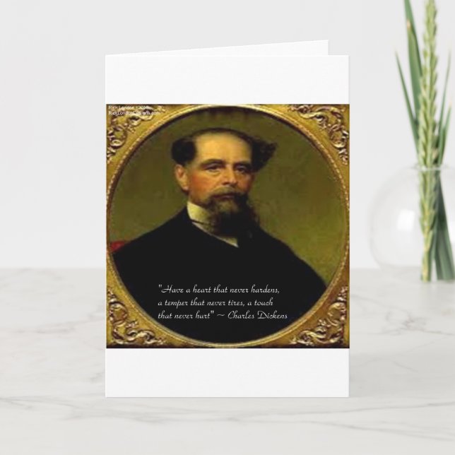 Charles Dickens & Heartfelt Quote Card (Front)