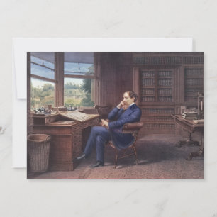 Charles Dickens in His Study Invitation