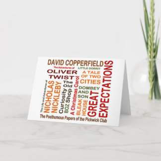 Charles Dickens Novels Holiday Card