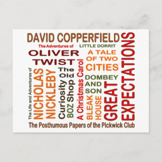 Charles Dickens Novels Postcard