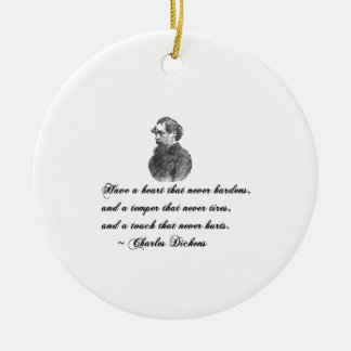 Charles Dickens Our Mutual Friend Quote Ceramic Tree Decoration