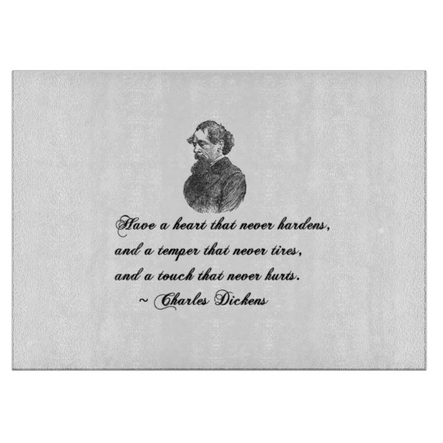Charles Dickens Our Mutual Friend Quote Cutting Board (Front)
