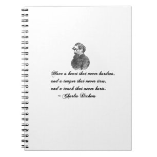 Charles Dickens Our Mutual Friend Quote Spiral Notebook