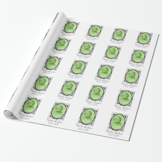 Charles Dickens Wrapping Paper (Unrolled)