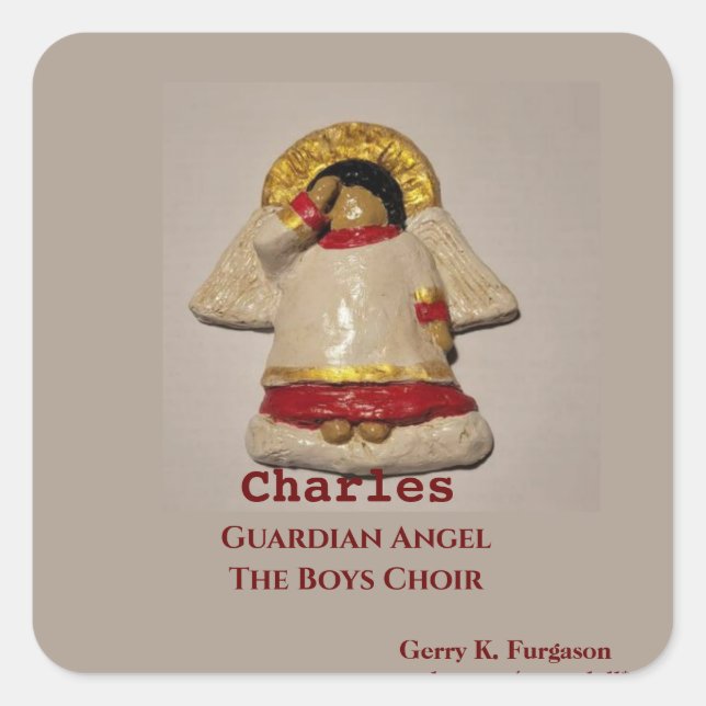CHARLES GUARDIAN ANGEL  SQUARE STICKER (Front)