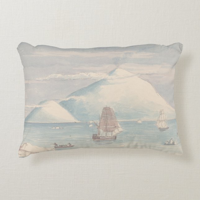 Charles Hamilton Smith - Beaufort Island and Mount Decorative Cushion (Front)