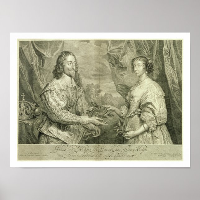 Charles I (1600-49) and Henrietta Maria (1609-69) Poster (Front)
