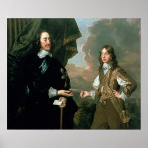 Charles I  and James, Duke of York , c.1647 Poster