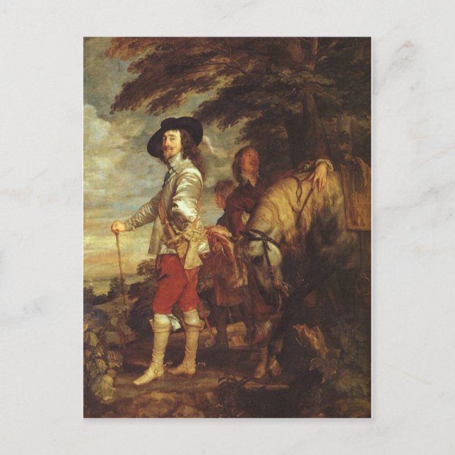 Charles I, King Of England At The Hunt by Van Dyck Postcard (Front)