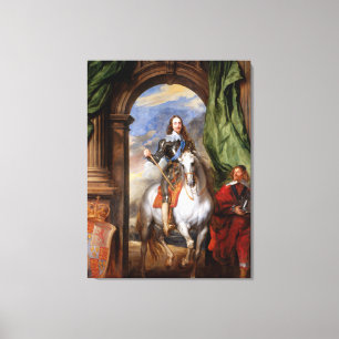 Charles I on Horseback by Van Dyck Canvas Print