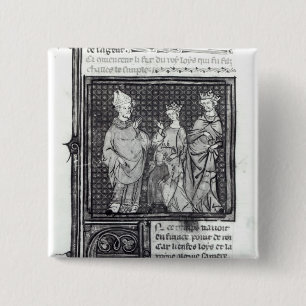 Charles III the Simple with his wife and his 15 Cm Square Badge