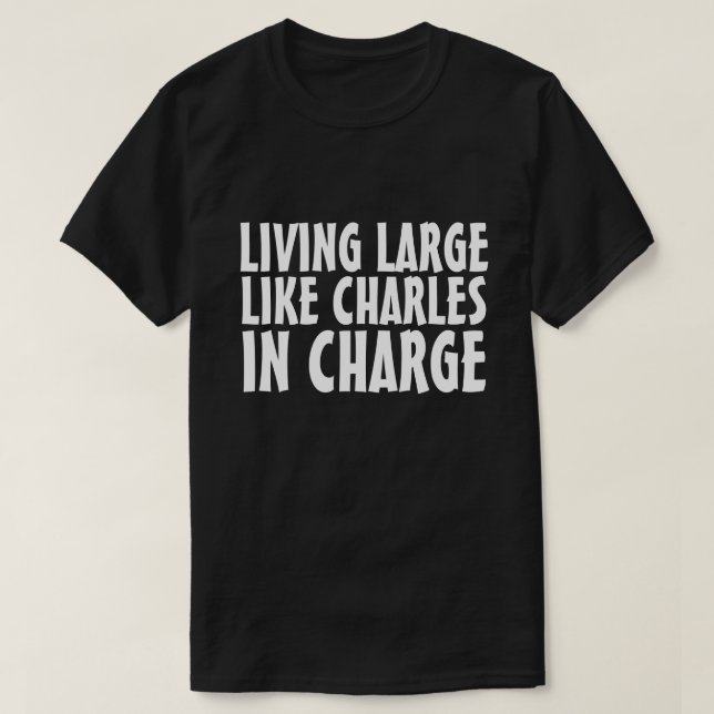 CHARLES IN CHARGE VINTAGE T-SHIRTS (Design Front)
