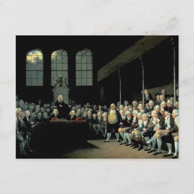 Charles James Fox  Addressing the House Postcard (Front)