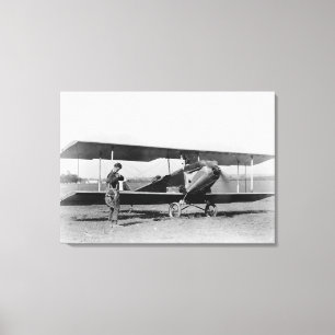 Charles Lindbergh with Sergeant Canvas Print
