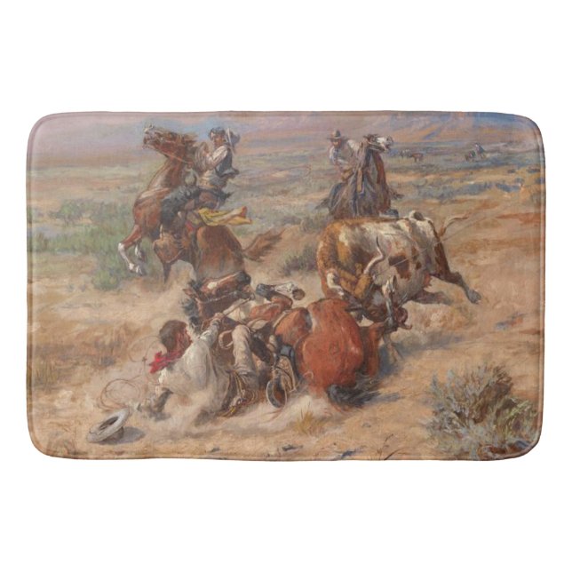 Charles M. Russell  The Strenuous Life  Bath Mat (Front)