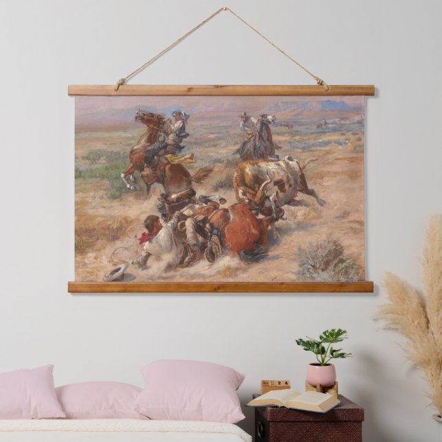 Charles M. Russell  The Strenuous Life   Hanging Tapestry (Bedroom)