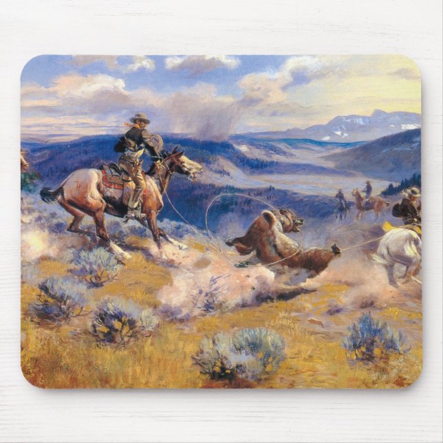 Charles M. Russell's Loops and Swift Horses (1916) Mouse Pad (Front)