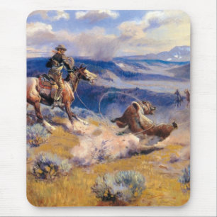 Charles M. Russell's Loops and Swift Horses (1916) Mouse Pad
