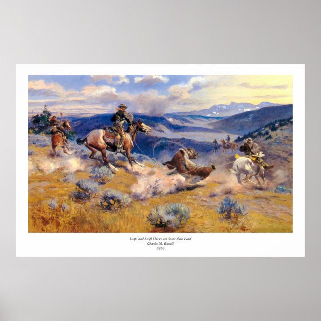 Charles M. Russell's Loops and Swift Horses (1916) Poster (Front)
