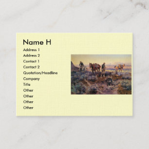 Charles M. Russell's Paying the Fiddler (1919) Business Card