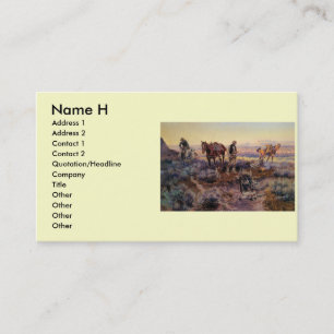 Charles M. Russell's Paying the Fiddler (1919) Business Card