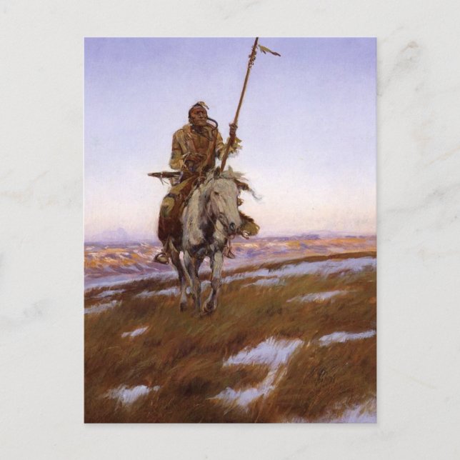 Charles Marion Russell - Cree Indian Postcard (Front)