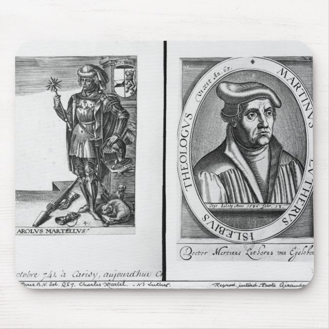 Charles Martel  and Martin Luther Mouse Pad (Front)