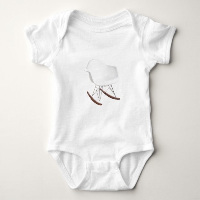 Charles & Ray Eames Shell Eiffel Rocking Chair Baby Bodysuit (Front)