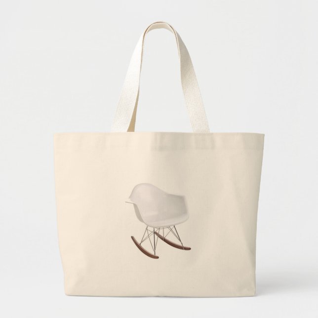 Charles & Ray Eames Shell Eiffel Rocking Chair Large Tote Bag (Front)