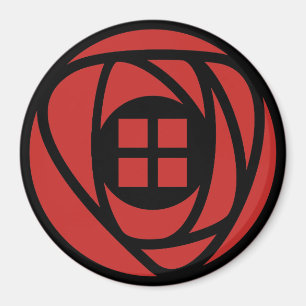 Charles Rennie Mackintosh Arts & Crafts Style Rose Magnet