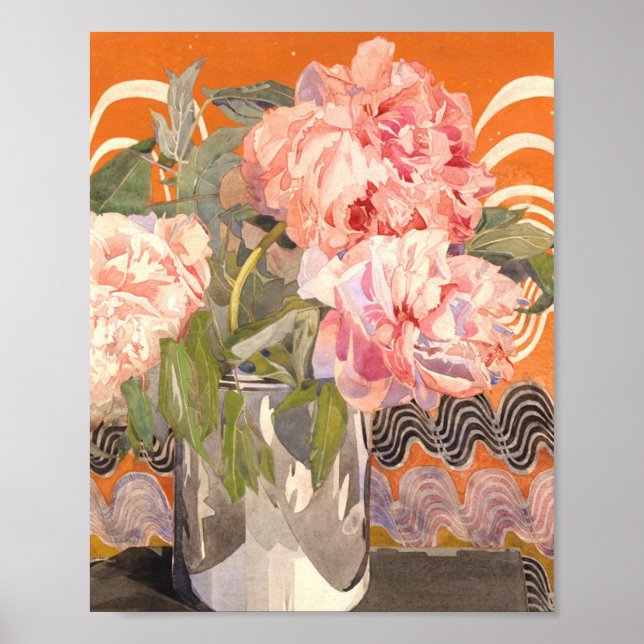 Charles Rennie Mackintosh - Peonies Poster (Front)