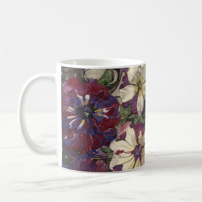Charles Rennie Mackintosh - Petunias Coffee Mug (Left)