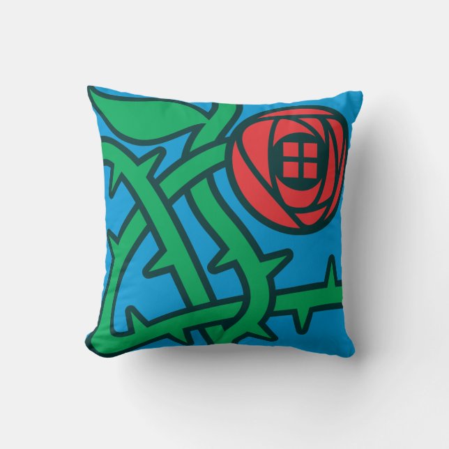 Charles Rennie Mackintosh Rose Pattern Cushion (Front)