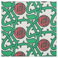 Charles Rennie Mackintosh Rose Pattern Fabric