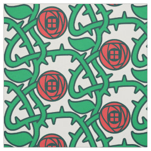 Charles Rennie Mackintosh Rose Pattern Fabric