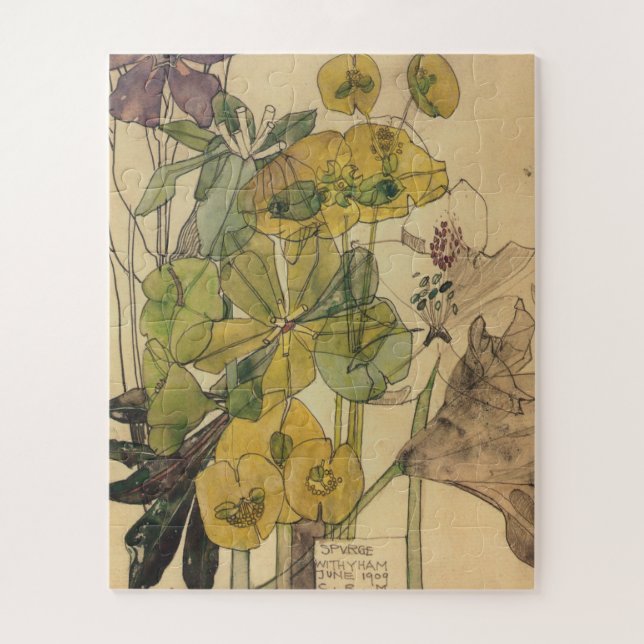 Charles Rennie Mackintosh - Spurge With Yham 1909 Jigsaw Puzzle (Vertical)