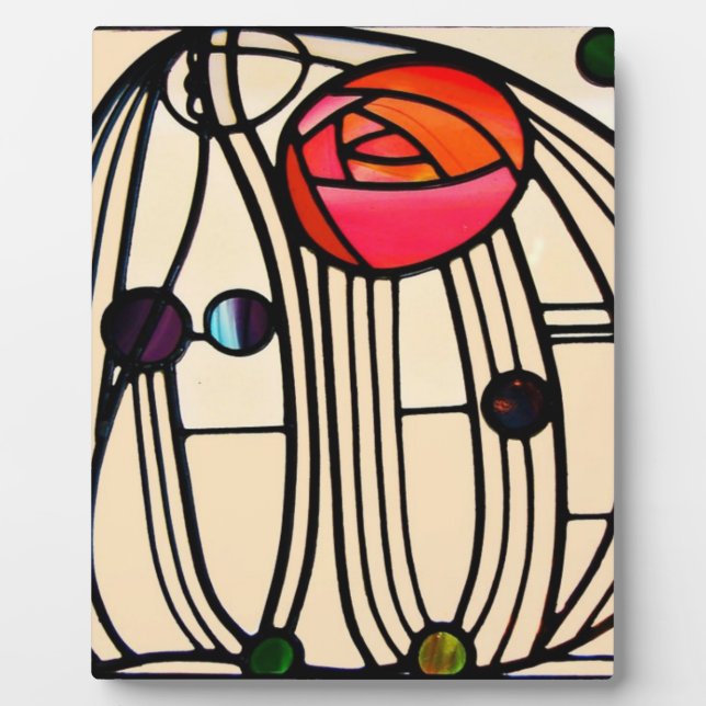 Charles Rennie Mackintosh Stained Glass Plaque (Front)