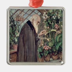 Charles Robert Darwin Metal Tree Decoration