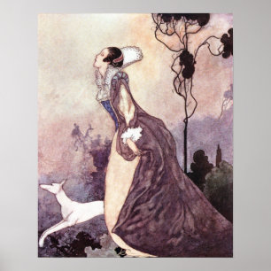 Charles Robinson - Vintage Elizabethan Lady Poster