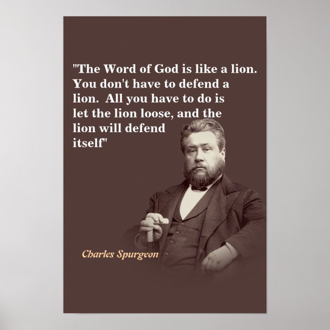 Charles Spurgeon Quote On The Word Of God Poster (Front)