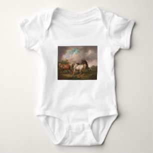 Charles Towne Art Painting Oil Horses Destiny Baby Bodysuit