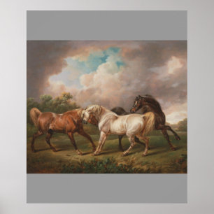 Charles Towne Art Painting Oil Horses Destiny Poster