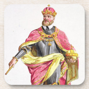 Charles V (1500-58) from 'Receuil des Estampes, re Coaster