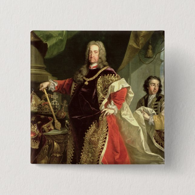 Charles VI , Holy Roman Emperor wearing the 15 Cm Square Badge (Front)