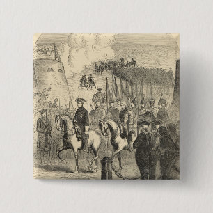 Charles XII of Sweden entering Copenhagen 15 Cm Square Badge