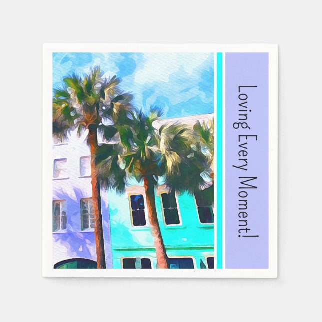 Charleston Bachelorette Party Paper Napkin (Front)