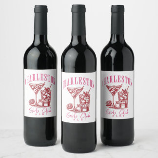 charleston bachelorette south carolina wine label