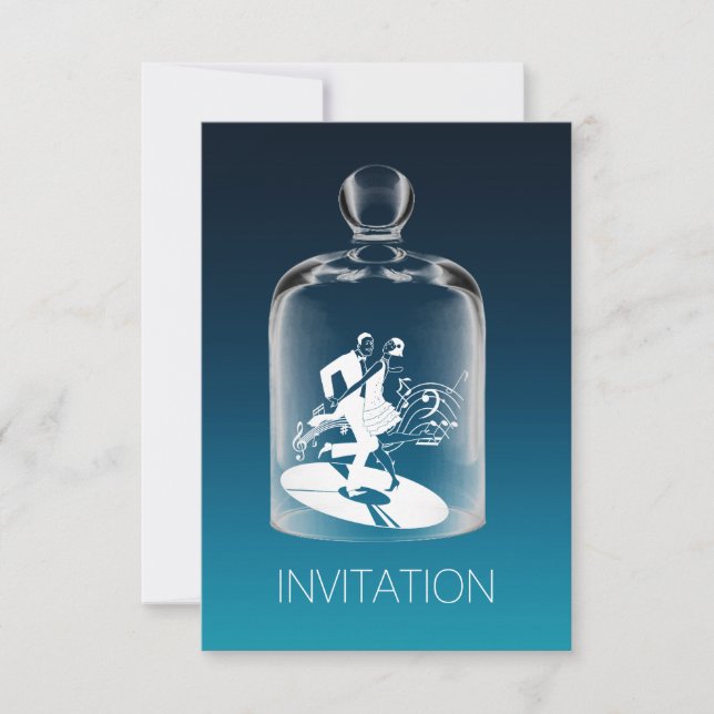 Charleston Birthday Party Vip Aquatic Ombre Invitation (Front)