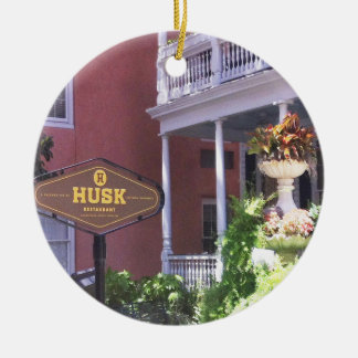 Charleston Christmas Ornament, Husk, Charleston Ceramic Tree Decoration